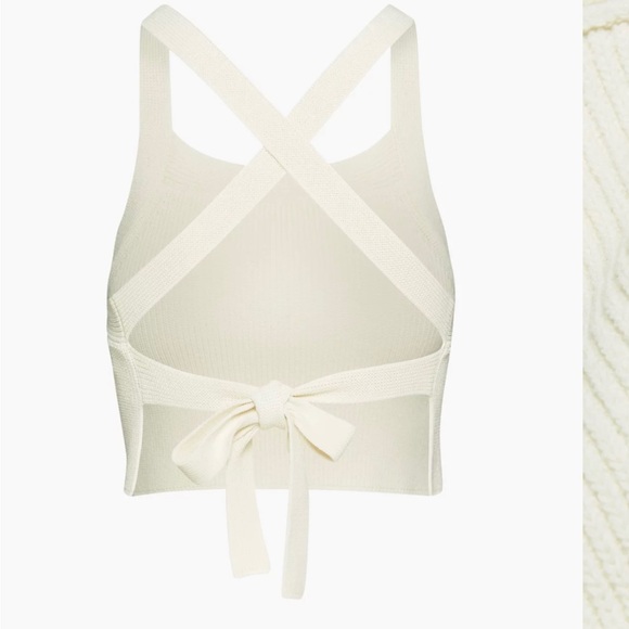 Aritzia, Wilfred cayenne top! White sexy crop top for summer vacation - Picture 4 of 4